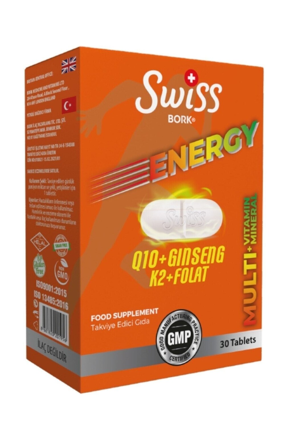 

SWISS Bork Energyq10+женьшень+k2+фолиевая кислота Tb