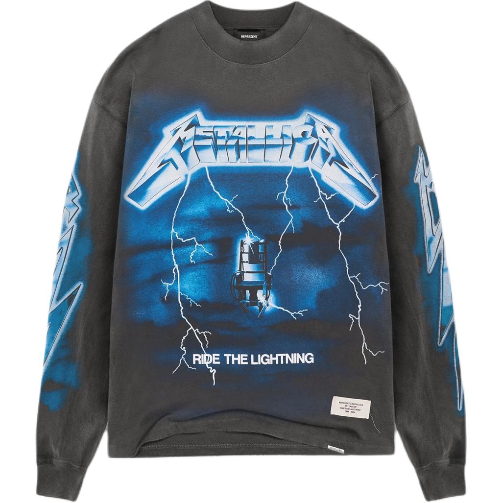

Футболка X Metallica Ride The Lightning с длинными рукавами REPRESENT, серый