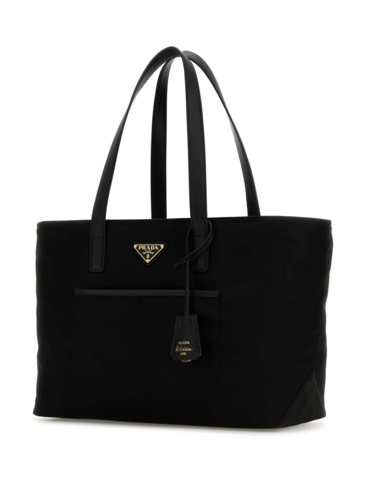 Prada Prada Re-Edition 1978 средняя сумка-тоут из нейлона и кожи Saffiano, черный — фото 3