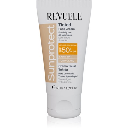 

Солнцезащитный тонирующий крем для лица SPF 50+ Light Tint 50 мл Revuele