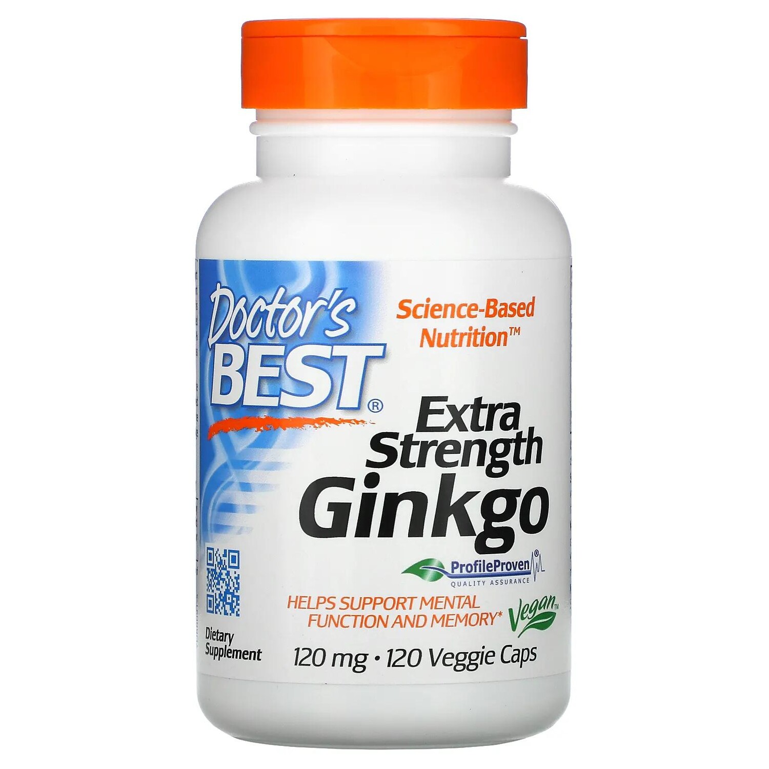 

Doctor's Best Гинкго Дополнительного Действия 120 овощных капсул