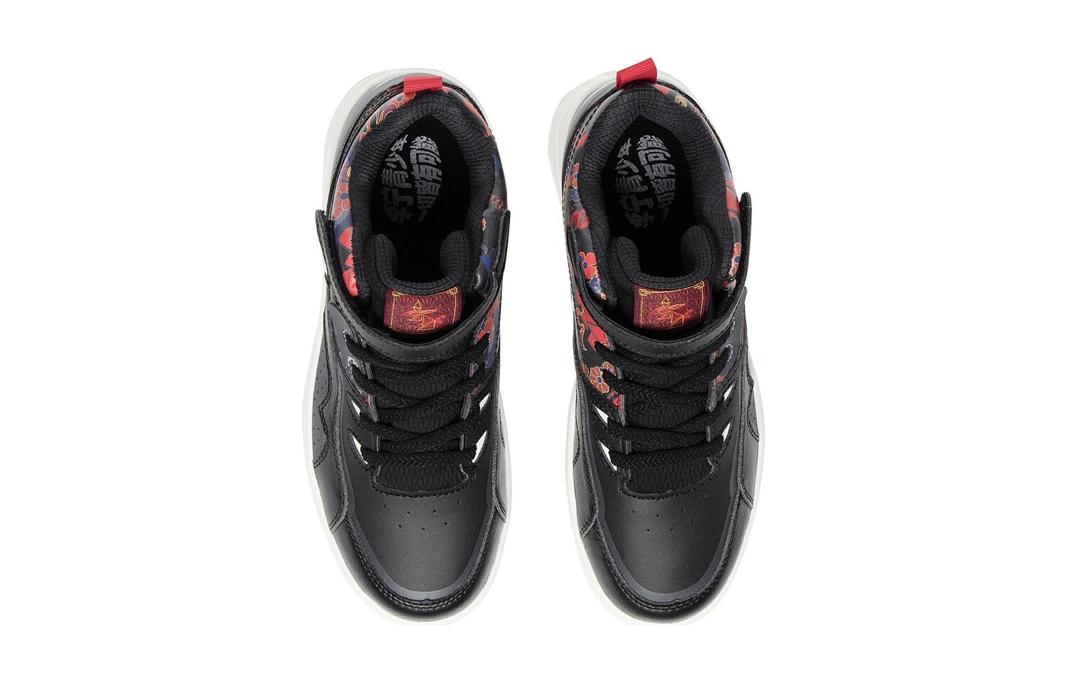 937 Детские кроссовки для скейтбординга GS Mid-top Black And Red Camouflage Lining Young — фото 4