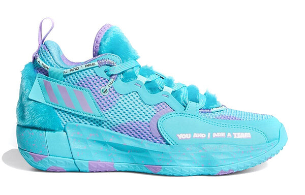 Кроссовки monsters inc. x dame 7 extply Adidas, синий — фото 2