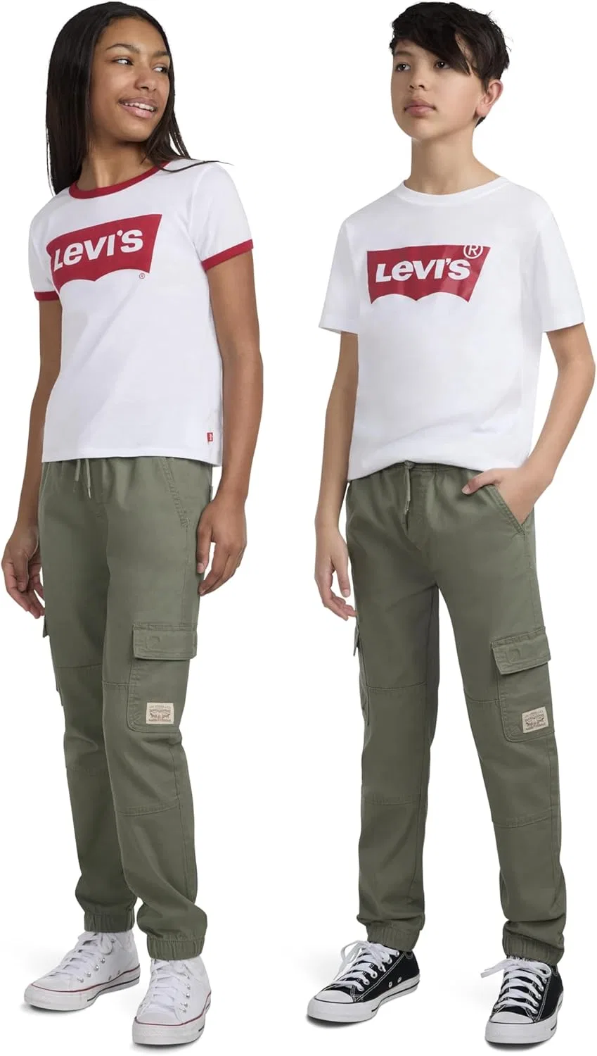 Детские брюки-джоггеры унисекс Levi's Cargo, Dusty Olive — фото 2