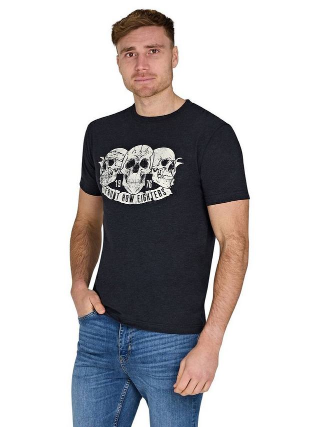 

Футболка из хлопчатобумажной смеси regular fit front row fighters Raging Bull, черный