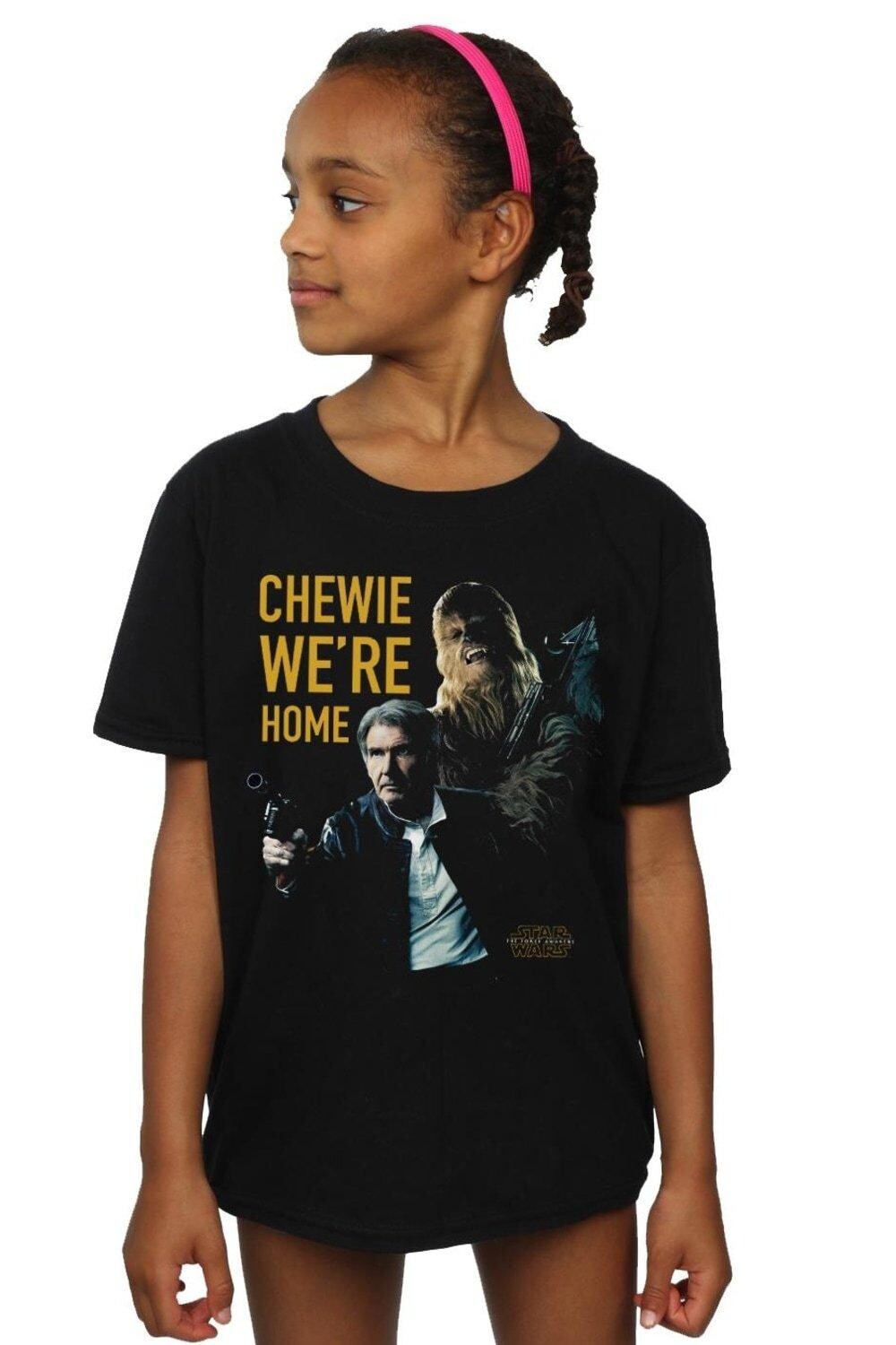 

Хлопковая футболка Force Awakens Chewie We’re Home Star Wars, черный
