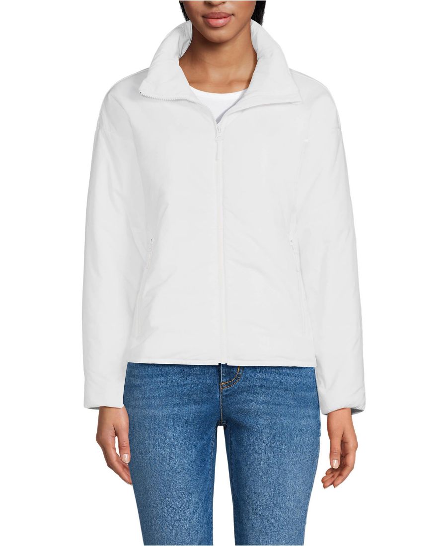 

Женская высокая утепленная куртка WanderFree Lands' End, White