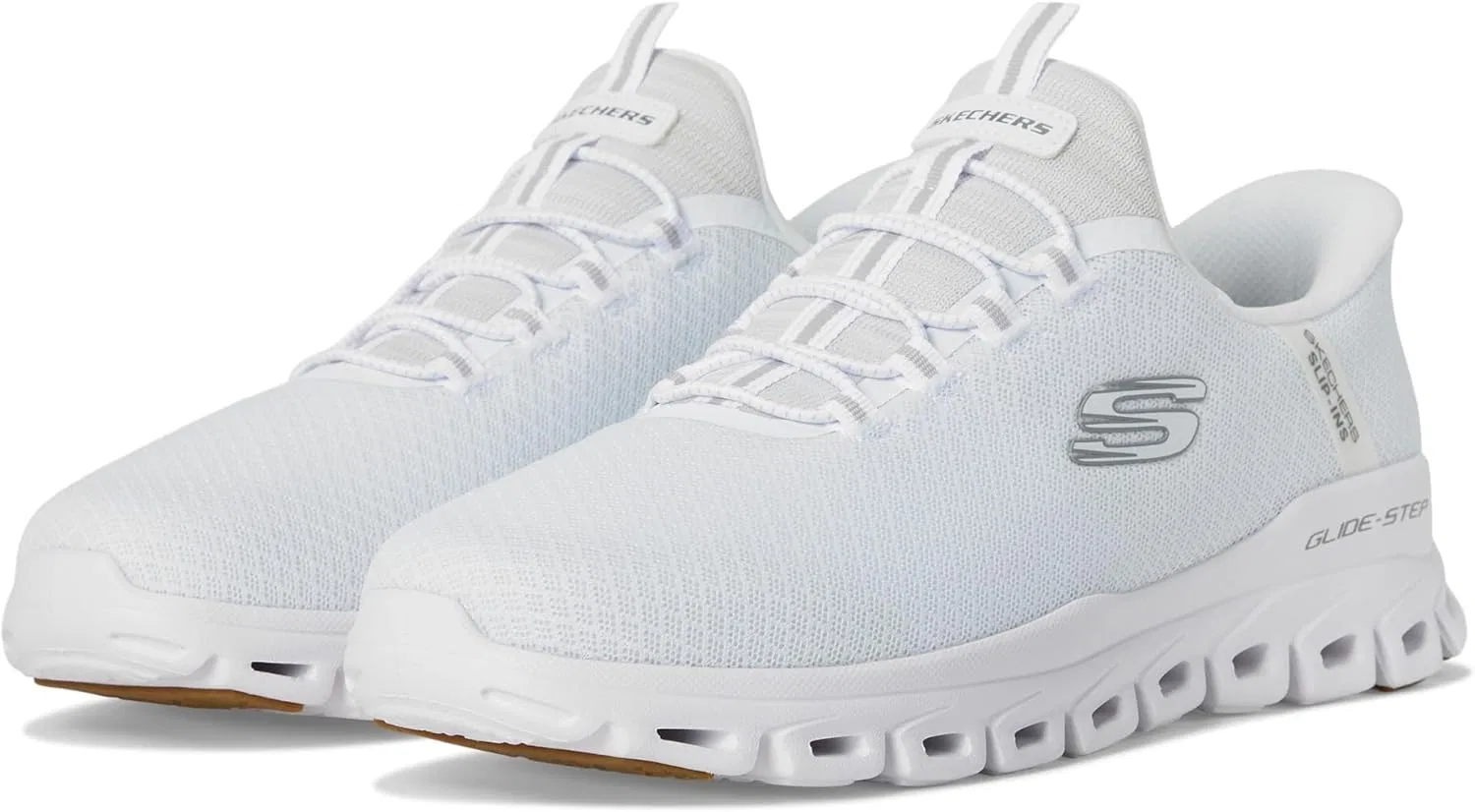 Мужские кроссовки Skechers Glide-Step Noxus Hands Free без шнурков, White