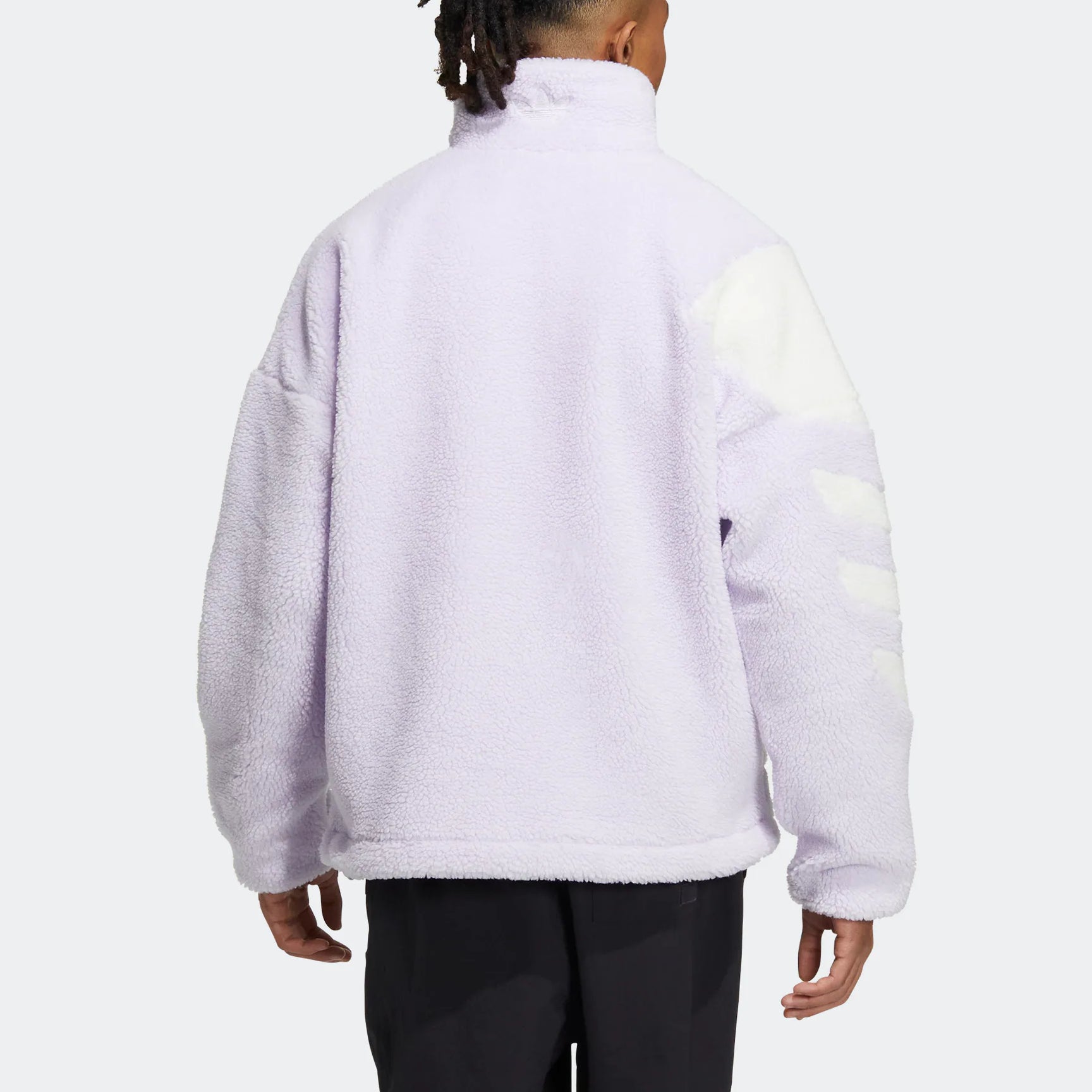 Куртка adidas originals FW22 Sherpa Jacket Tr Logo HR3488, фиолетовый — фото 3