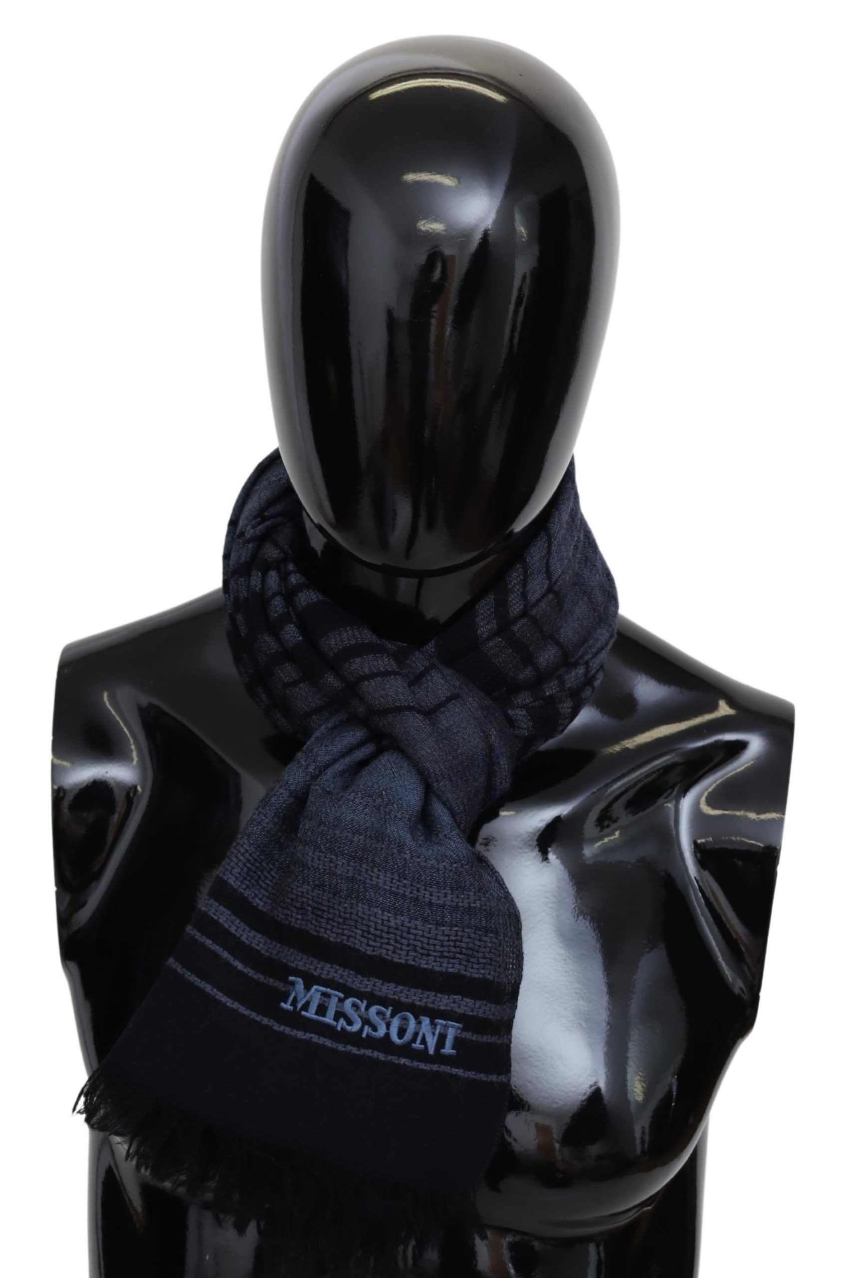 

Элегантный шерстяной шарф с разноцветным узором Missoni