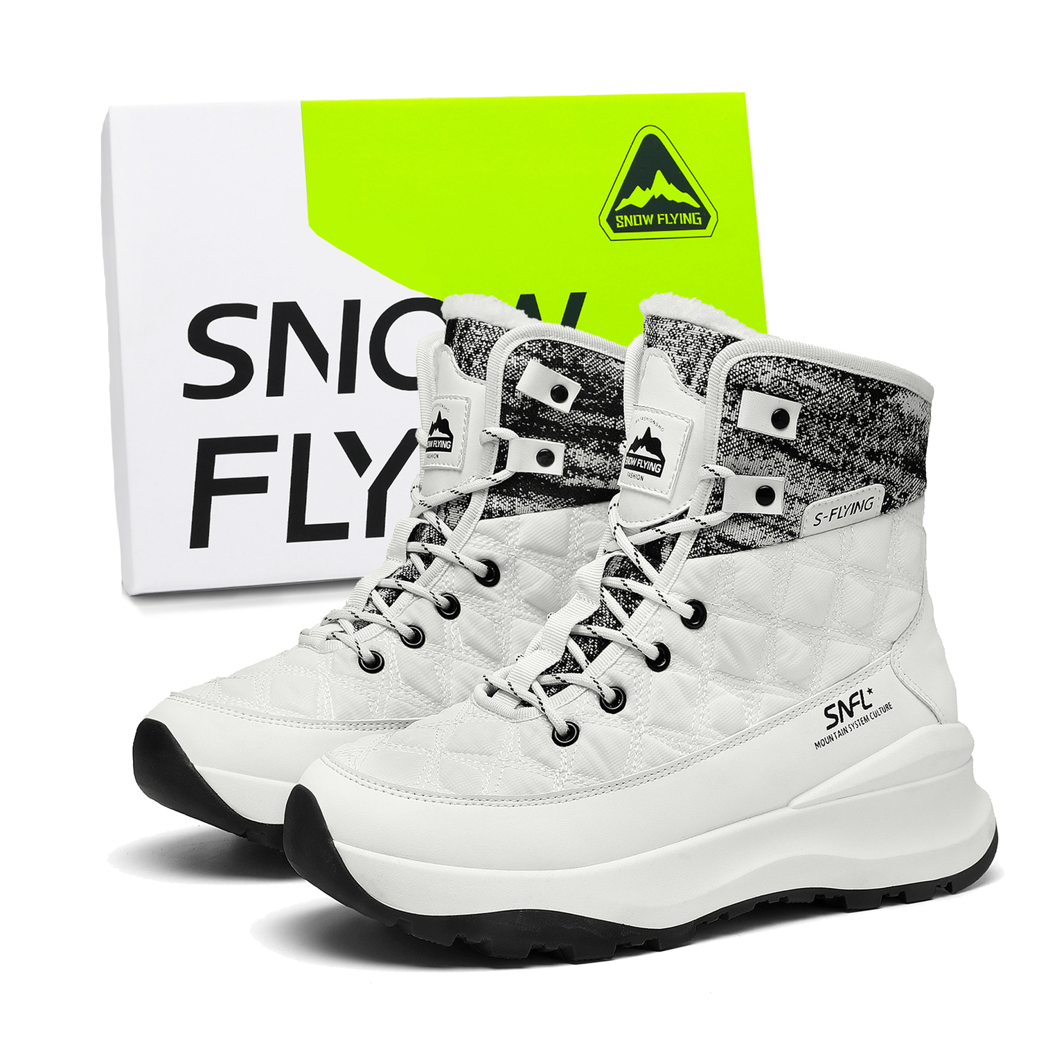 

SNOW FLYING Унисекс короткие зимние ботинки Mist White Box, цвет Mist White Box