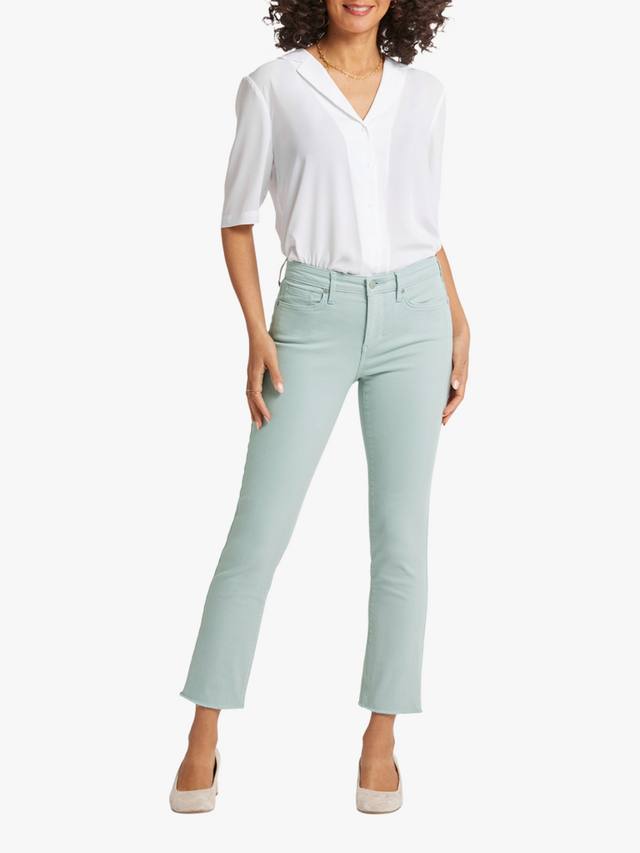 

Sheri Slim потертые укороченные брюки NYDJ, Snow Mint