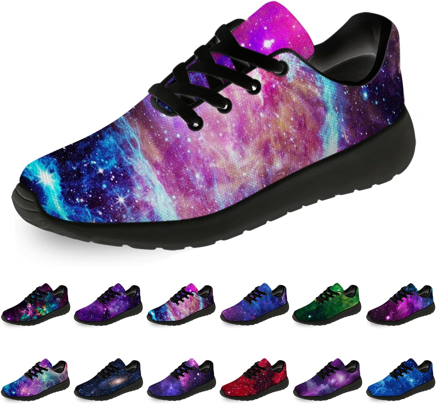 

Кроссовки Horethy Galaxy для женщин и мужчин, беговые кроссовки, дышащие кроссовки для ходьбы и тенниса, космические кроссовки, подарки, мультиколор