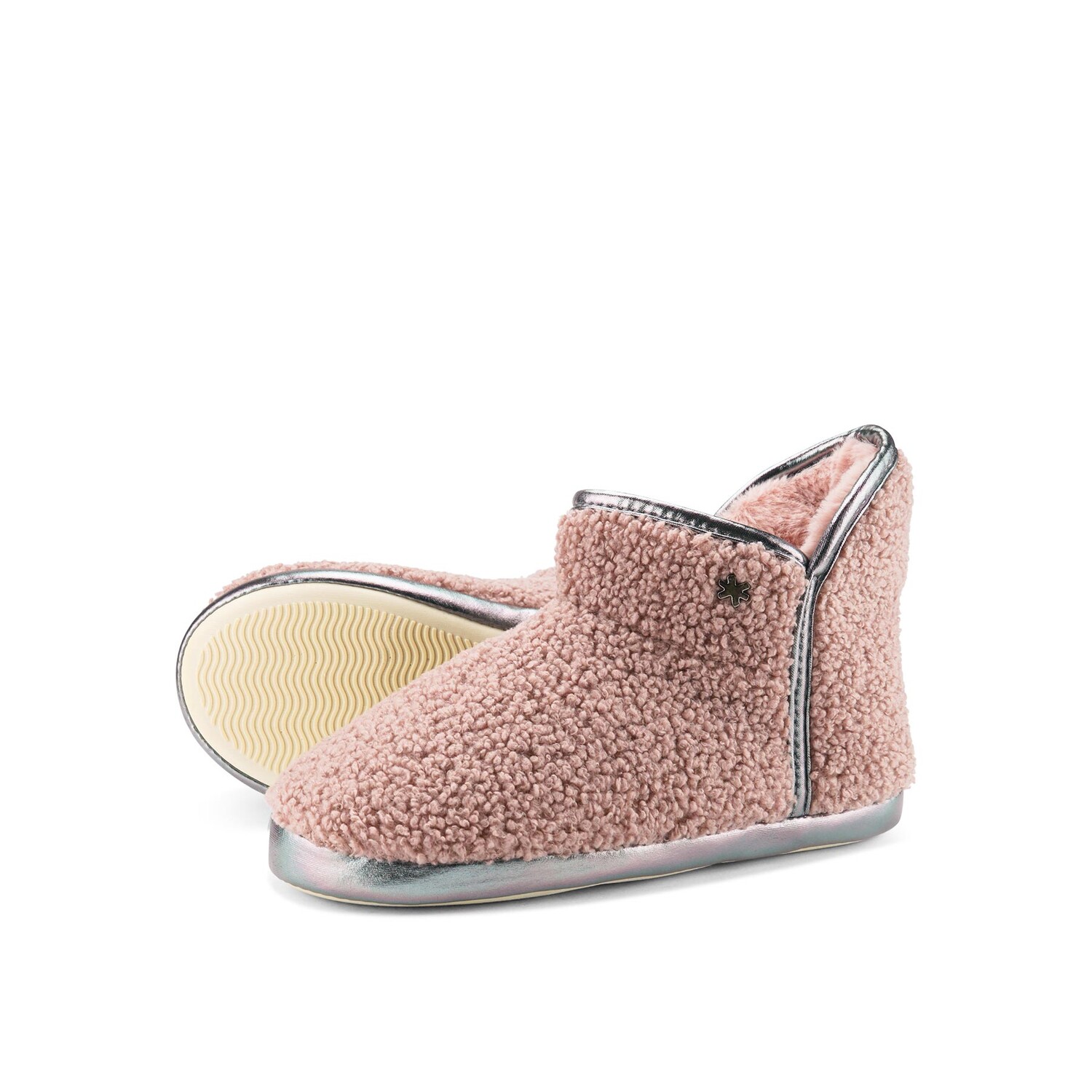 

Тапочки Flip Flop Hausschuh bonny*teddy, цвет Altrosa/Silber