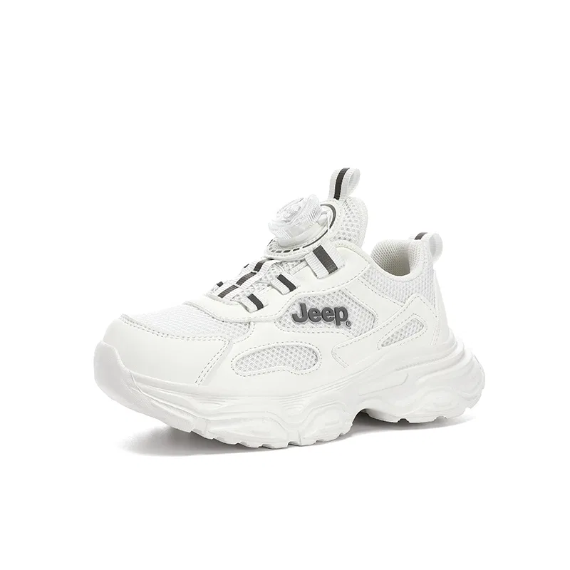 Детские кроссовки Jeep с сетчатым верхом, Low Top Running Shoes, Jeep, Ivory White/Sakura Pink — фото 4