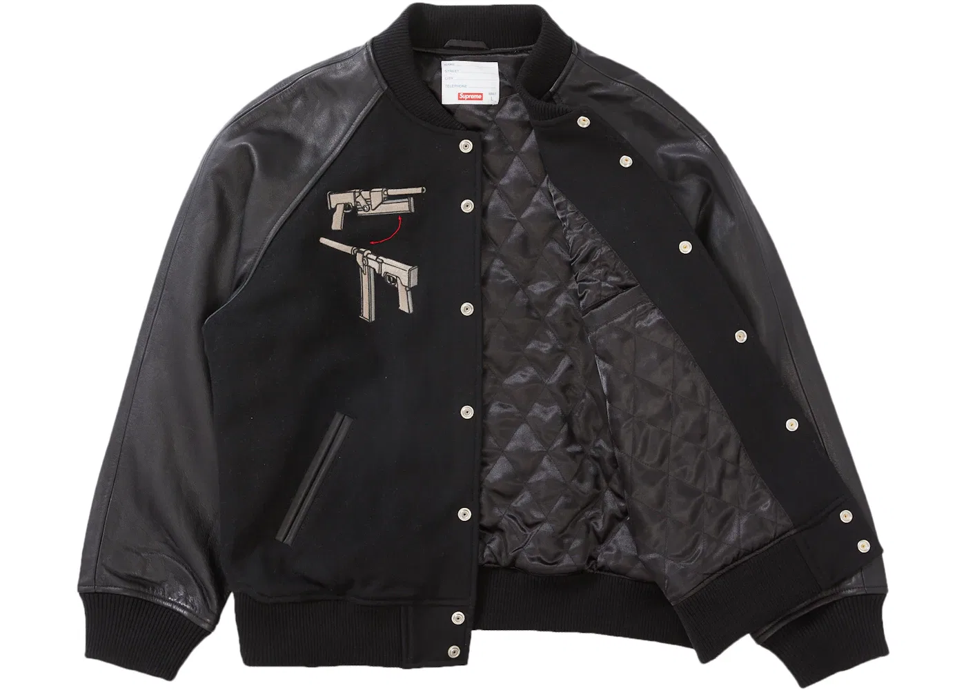 Мужской бомбер Supreme Aeon Flux Varsity, черный — фото 2