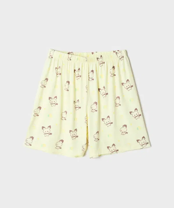 Домашний костюм из модала, с короткими рукавами и брюками 3/4, Spao Kids, желтый — фото 3