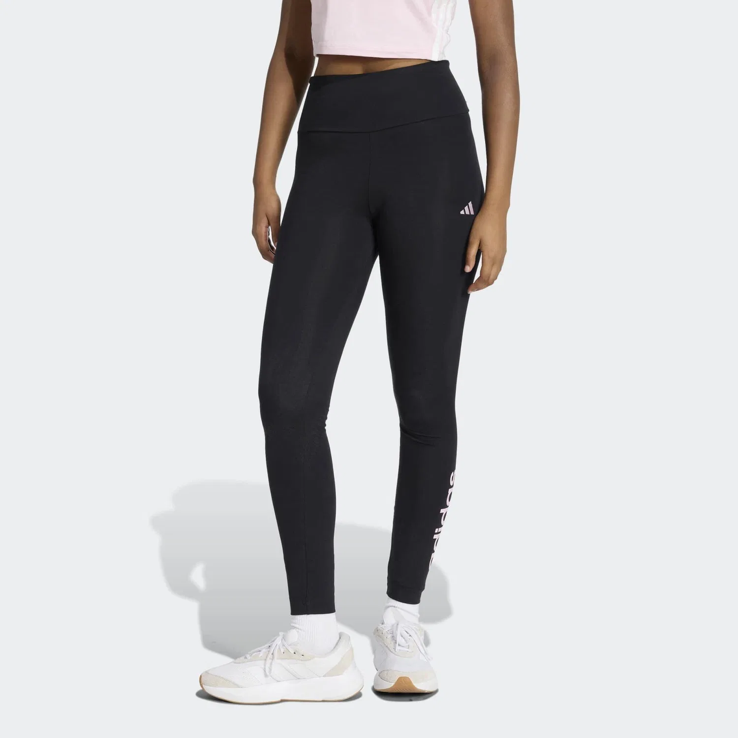 Женские хлопковые леггинсы Adidas, Schwarz