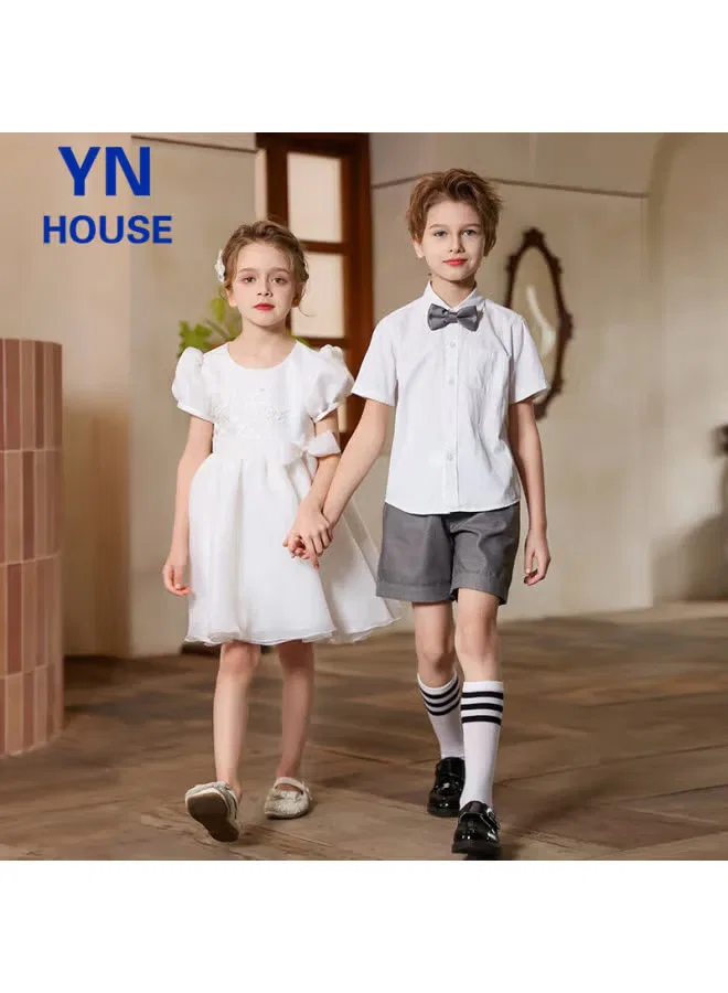 Платье с принтом Yinuofang, белое