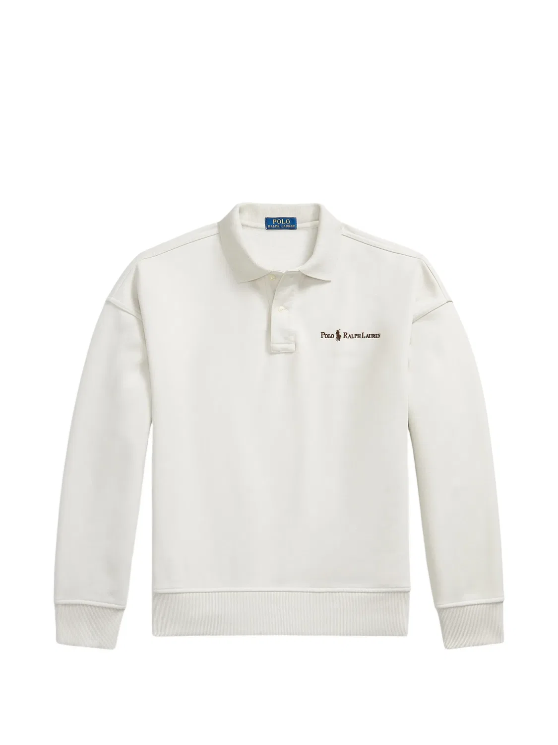 Свитшот-поло с логотипом, свободный крой Polo Ralph Lauren, нейтральные