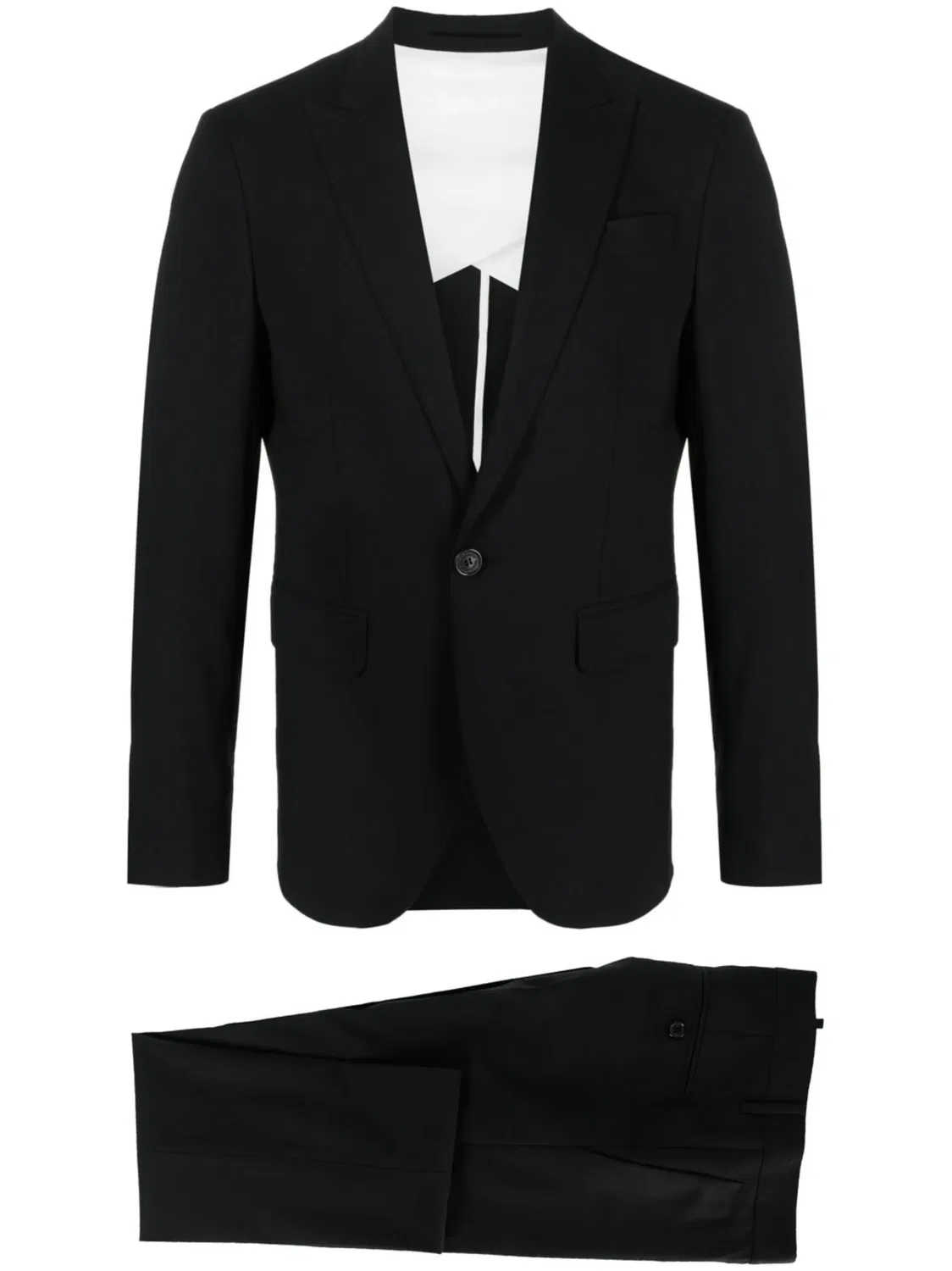 Приталенный однобортный пиджак DSQUARED2, черный