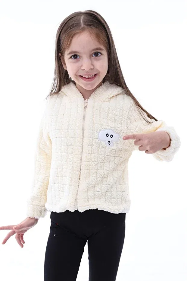 Детский кардиган с принтом Unisex Aden Kids, Cardigan Elephant Ecru