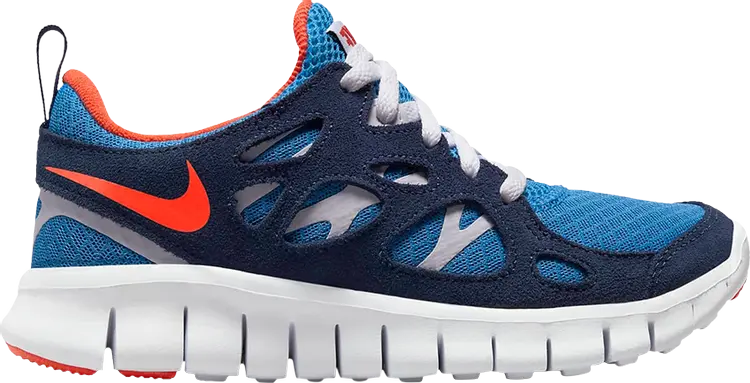 

Кроссовки Nike Free Run 2 GS 'Light Photo Blue Orange', синий