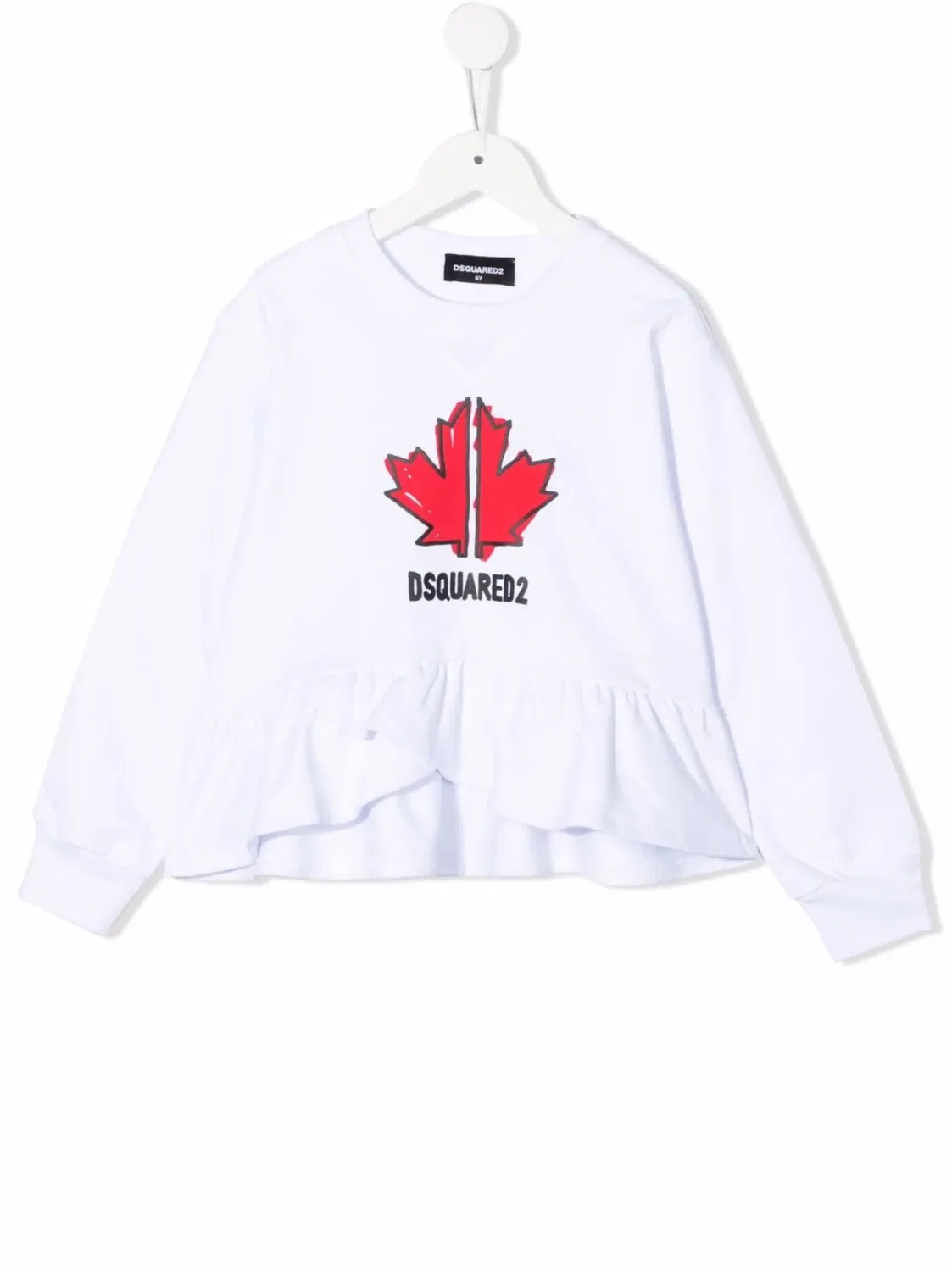Свитшот с рюшем DSQUARED2, белый