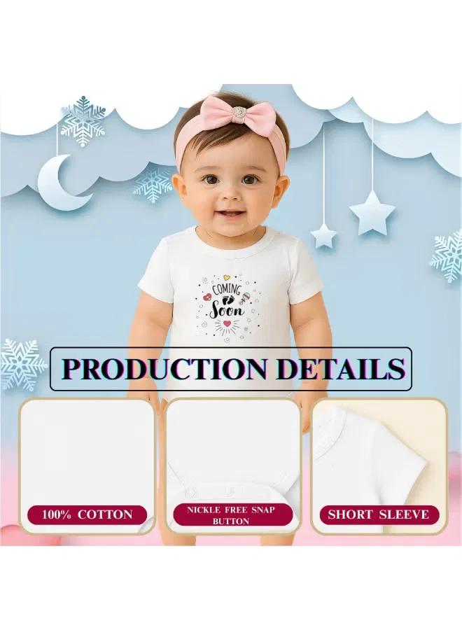 Боди-комбинезон с коротким рукавом Coming Soon Printshop4Me, белый — фото 3
