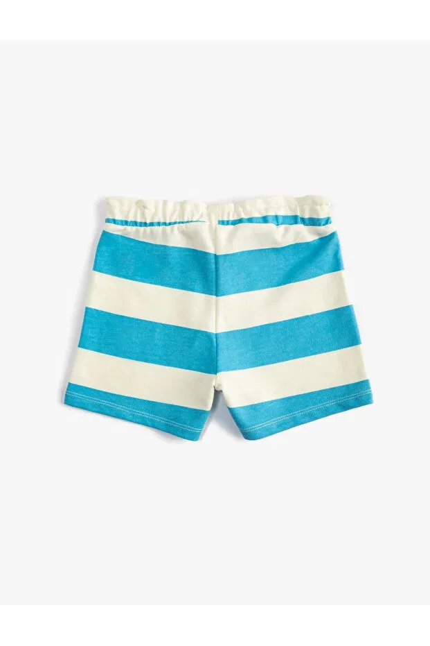 Детские шорты для девочек хлопковые Koton, Blue Striped — фото 2