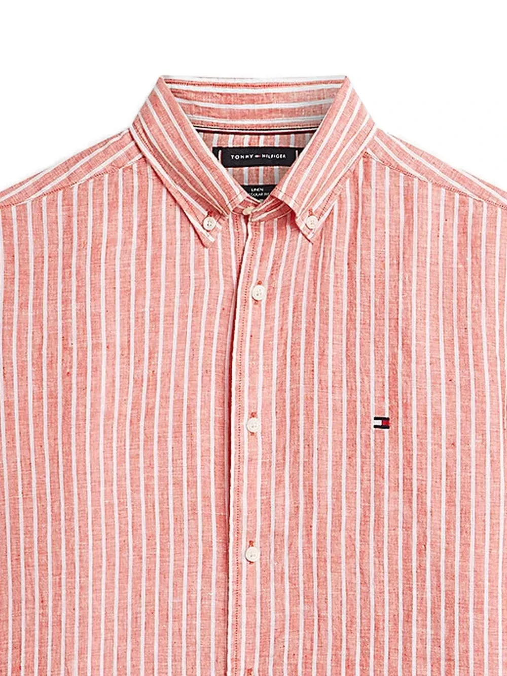Льняная рубашка Bengal в полоску Tommy Hilfiger, красный — фото 2