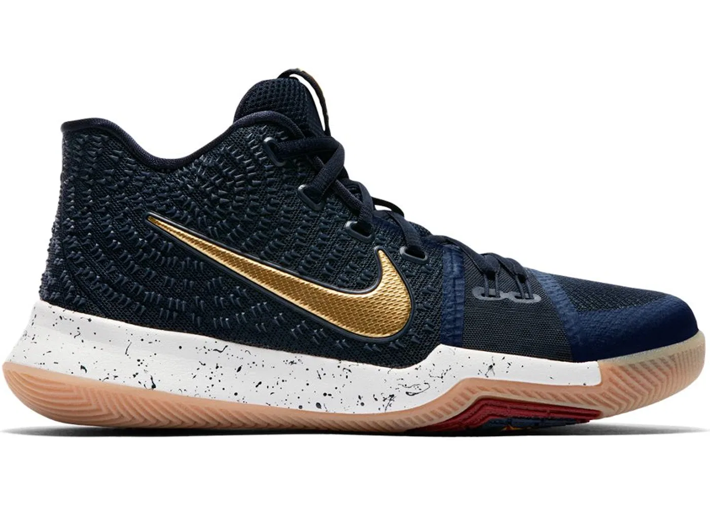 Детские кроссовки для баскетбола Nike Kyrie 3, Obsidian/Metallic Gold-Summit White