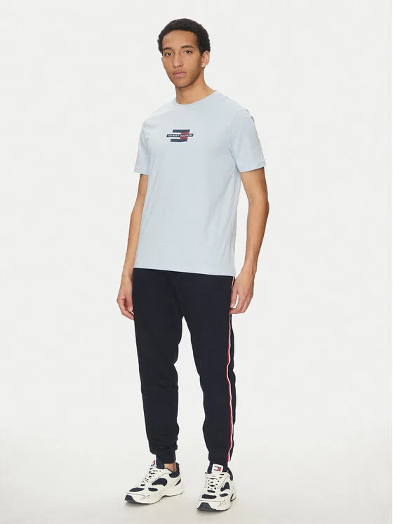 Футболка regular fit Flag Box Tommy Hilfiger, светло-голубой — фото 2