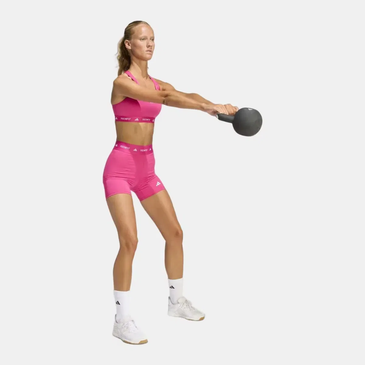 Женские компрессионные шорты TECHFIT adidas, Rosa — фото 3