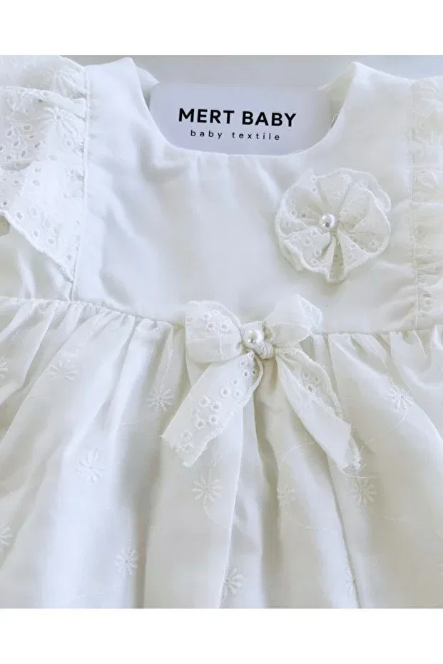 Детский комплект для выписки с платьем Lora Mert Baby, Ecru — фото 3
