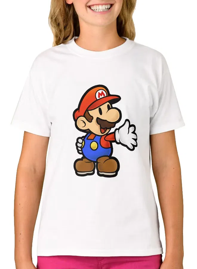 Футболка с принтом Mario с коротким рукавом 1St Piece, белая