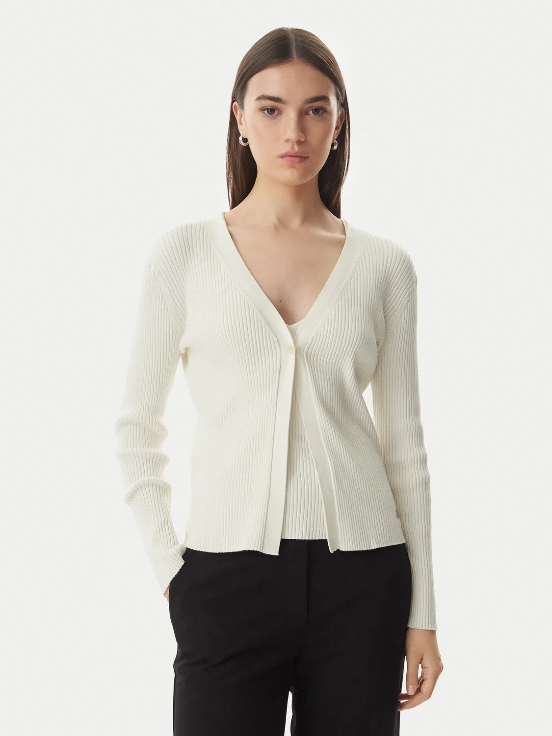 Женский кардиган стандартного кроя Calvin Klein, кремовый