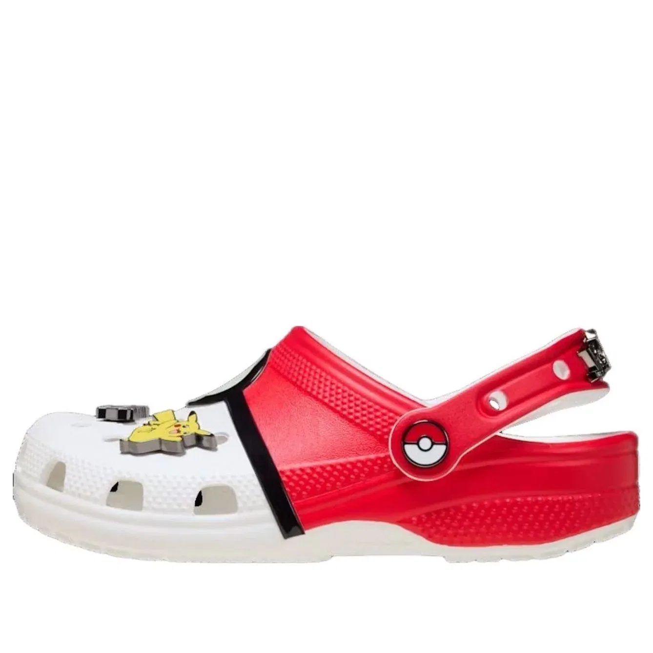 Детские сандалии с резиновым верхом Pokemon Classic Clog 'Poke Ball' Crocs, белый