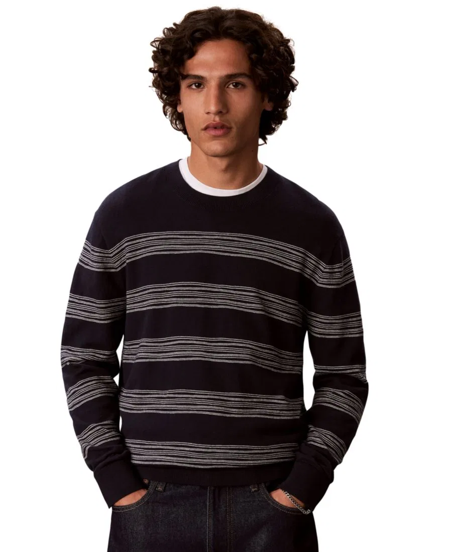 Свитер с принтом Space Stripe Calvin Klein, Dark Saphire