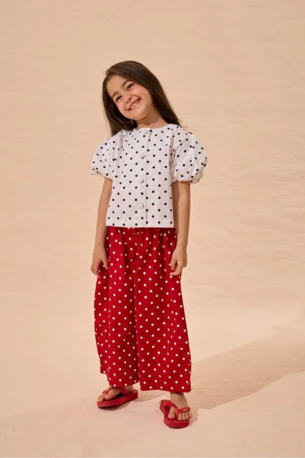Детские брюки для девочек с принтом Fahhar Kids, Red