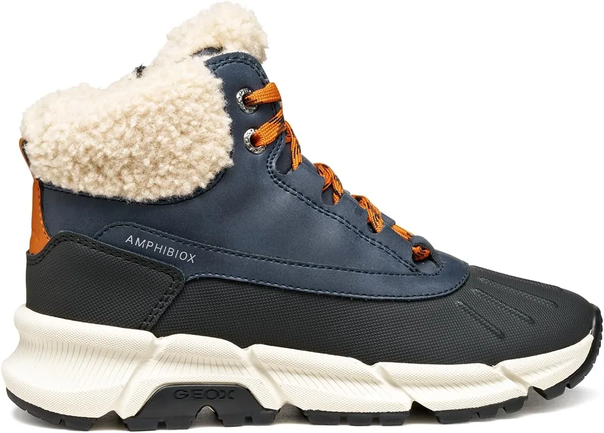 Детские ботинки для мальчиков J Flexyper Plus Boy Geox, Navy Dk Orange