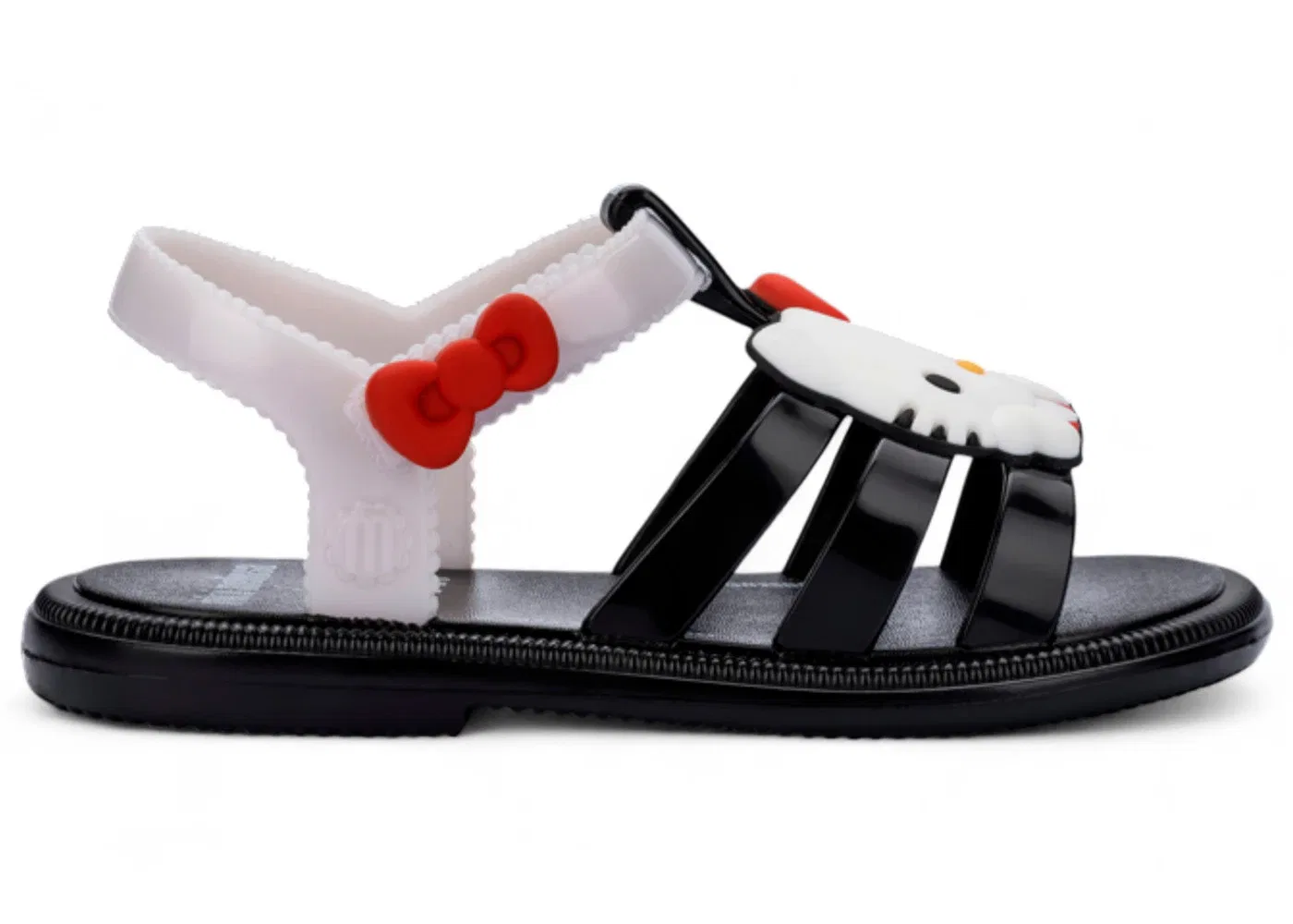 Детские сандалии с принтом Hello Kitty and Friends Melissa Mini Melissa Hip, черный/белый