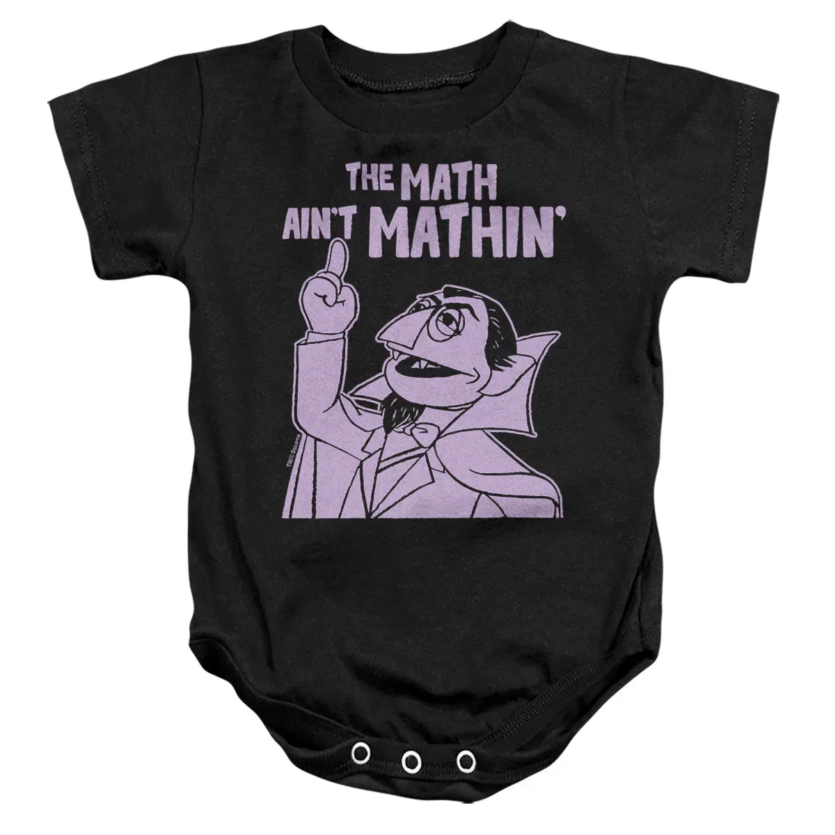 Детский боди-комбинезон с коротким рукавом The Count Math Ain't Mathin' Sesame Street, Black