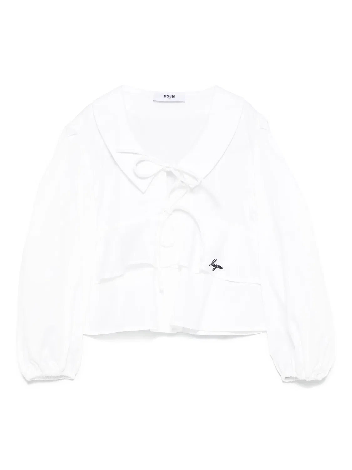 MSGM Блузка из поплина белая