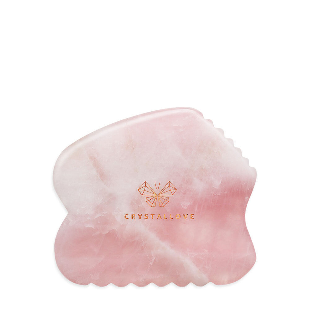 Crystallove Contour Gua Sha Массажная пластина для лица гуаша из розового кварца, 1 шт. — фото 2
