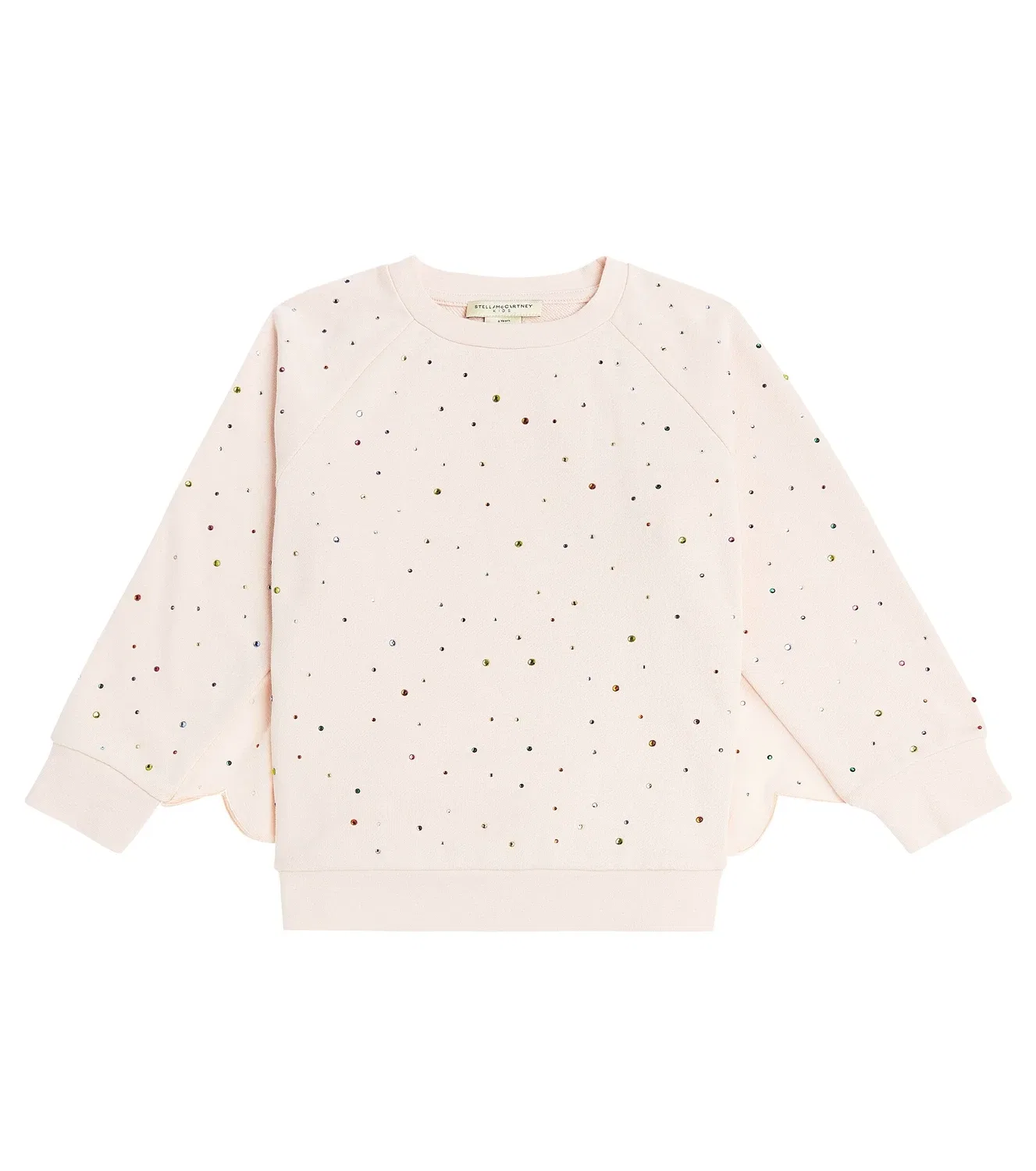 Хлопковая толстовка с декоративной отделкой Stella Mccartney Kids, красный