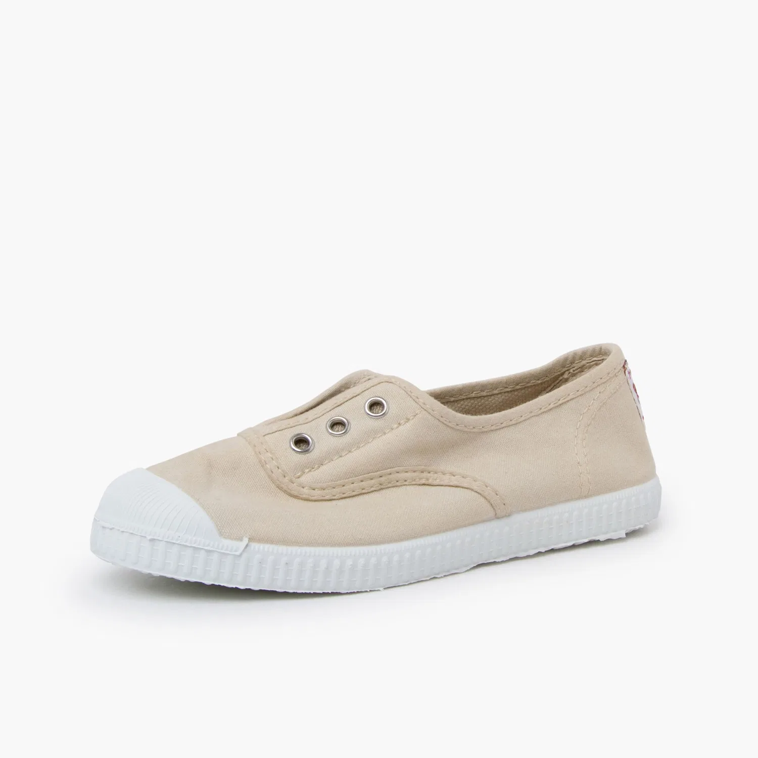 Детские кеды без шнуровки Pisamonas No-lace Rubber Toe Canvas Shoes, Oats — фото 3