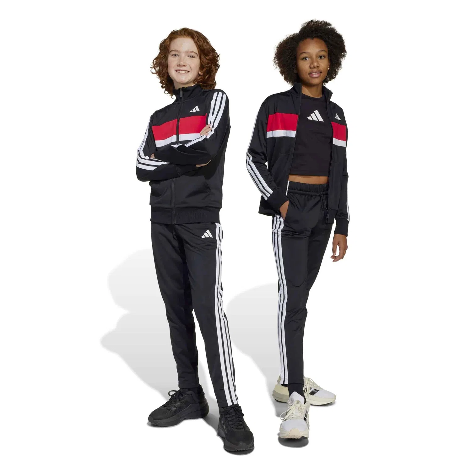 Детский спортивный костюм с принтом 3S Tiberio Track Suit Adidas, Schwarz — фото 2