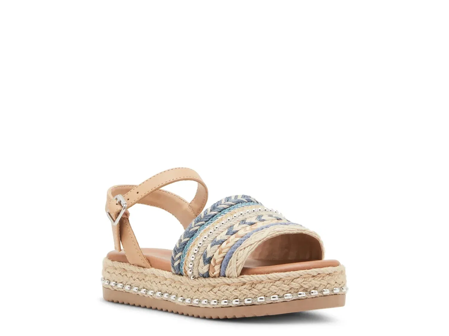 Сандалии Path с эспадрильей, Steve Madden, синий/мультиколор
