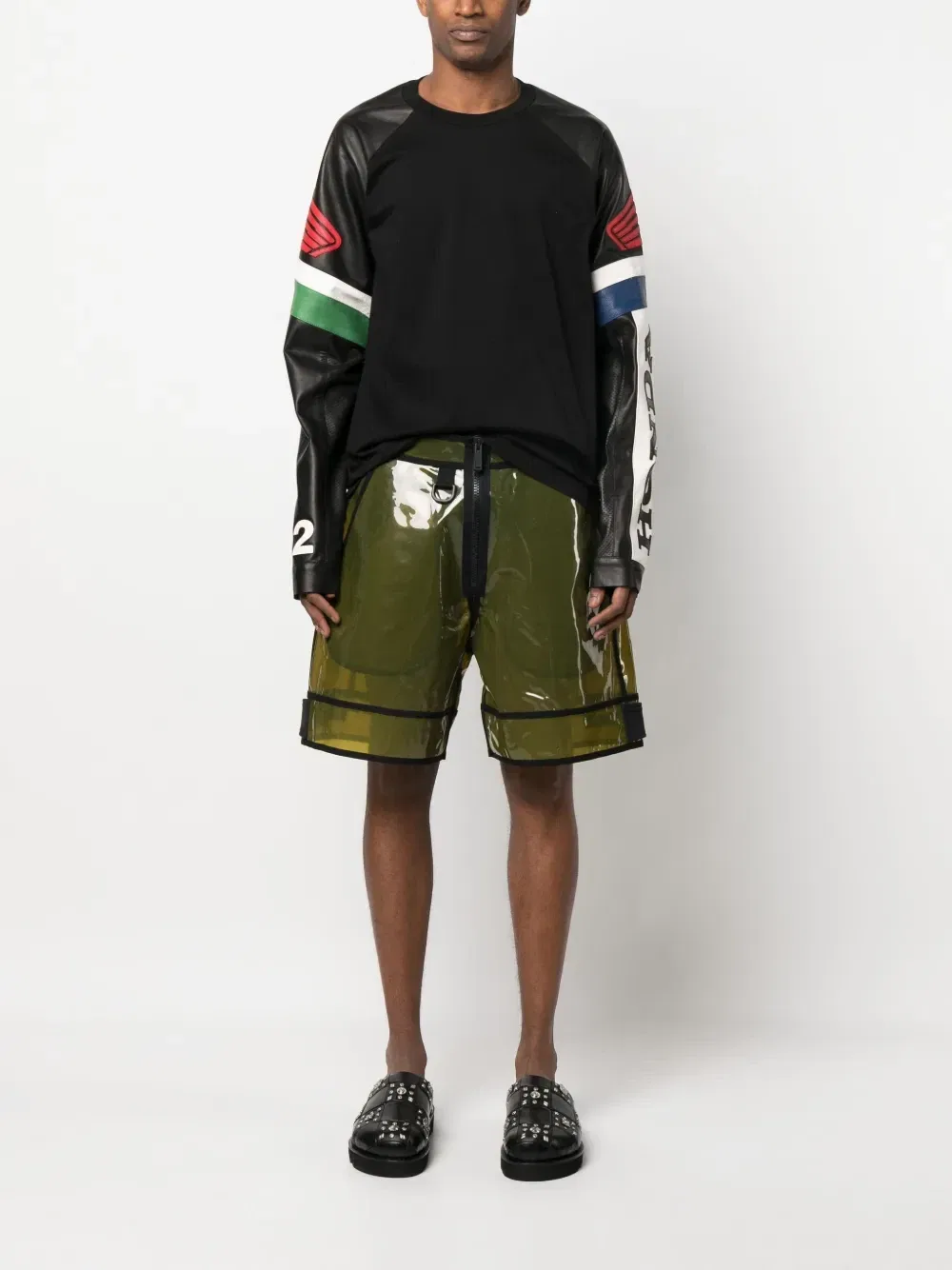 Толстовка с контрастными рукавами Dsquared2, черный — фото 2
